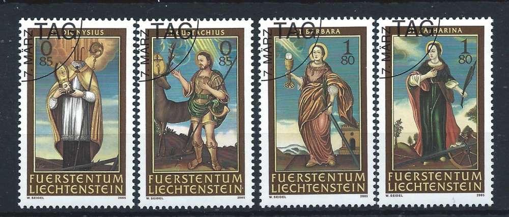 Liechtenstein N°1311/14 Obl (FU) 2005 - Les 14 saints