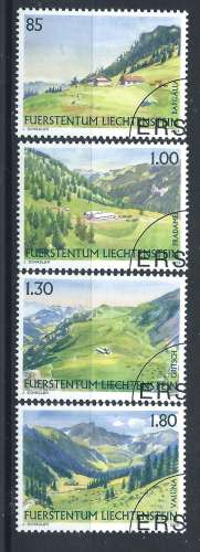 Liechtenstein N°1324/27 Obl (FU) 2005 - Paysages des alpes