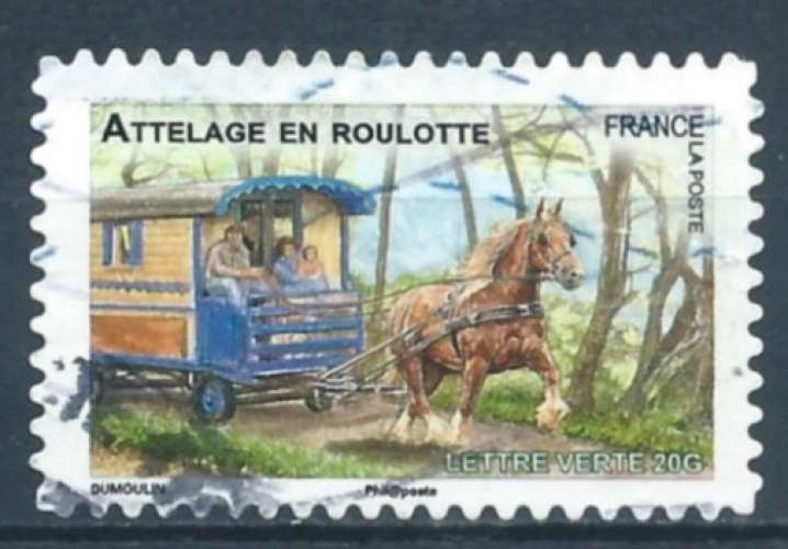 France - Auto-adhésifs - Y&T 0820 (o) - Chevaux de trait -