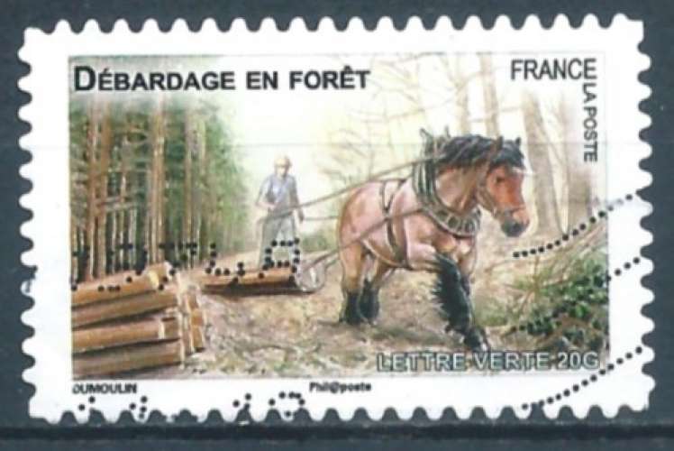 France - Auto-adhésifs - Y&T 0823 (o) - Chevaux de trait -