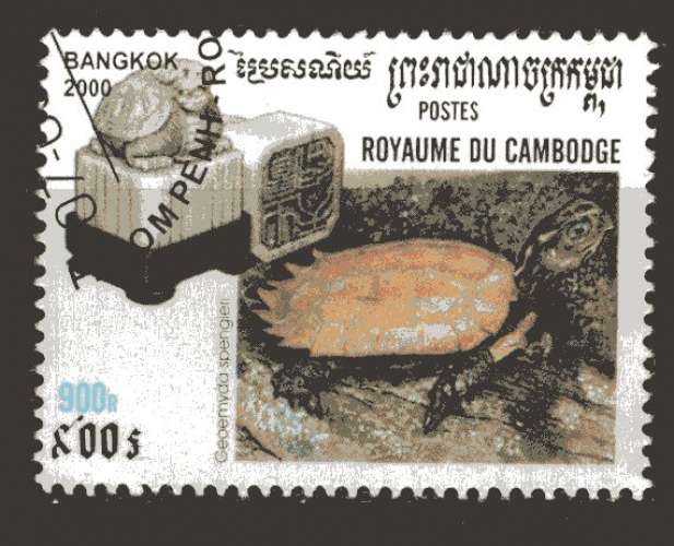 CAMBODGE 2000 LES TORTUES OBLITERE