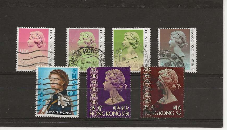 HONG KONG - LOT DE VIEUX TIMBRES