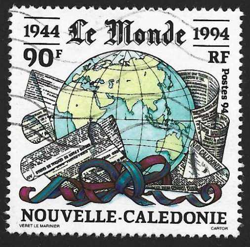 Nouvelle Calédonie N° 674 Le Monde 1944 - 1994 Obl. 