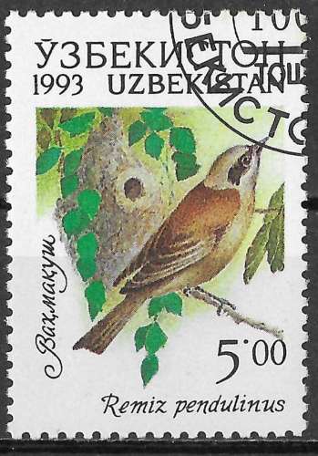 OUZBEKISTAN  1993 - Y&T N°11 - Mésange penduline  - oblitéré