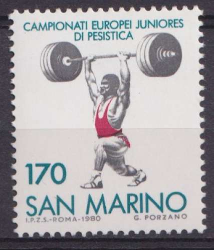 Saint Marin 1980 Y&T 1020 neuf ** - Haltérophilie 