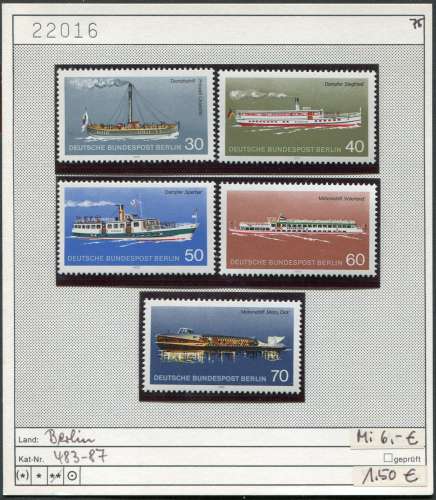 Berlin 1975 - Michel 483-487 - Yvert ? -** neuf mnh - 