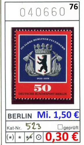 Berlin 1976 - Michel 523 - Yvert ? -** neuf mnh - 