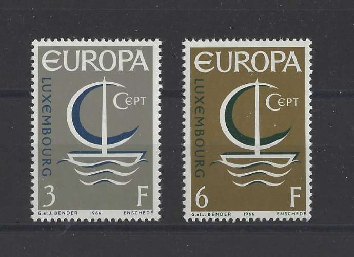 LUXEMBOURG  Y/T   n° 684/685    neuf **   1966