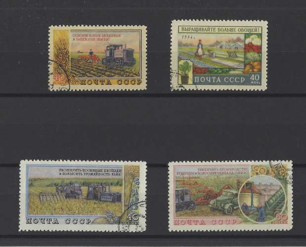 RUSSIE  Y/T   n° 1724/1727   oblitéré   1954