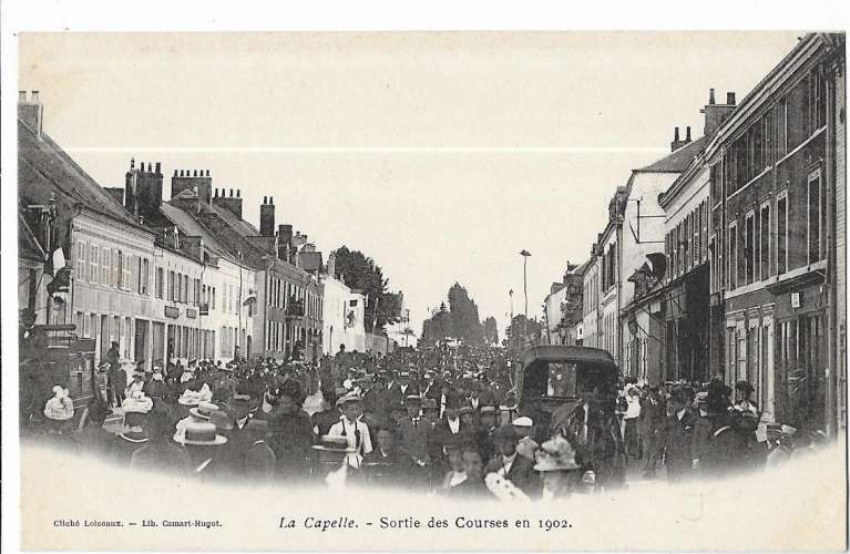 LA CAPELLE: sortie des Courses en 1902