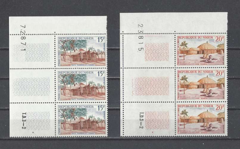 NIGER  Y/T   n° 150-151-152   neuf **    1964