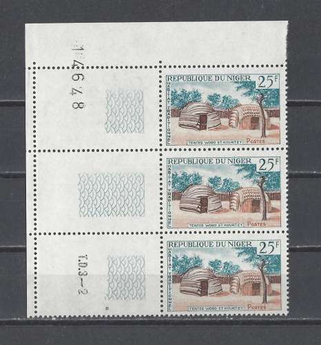 NIGER  Y/T   n° 150-151-152   neuf **    1964