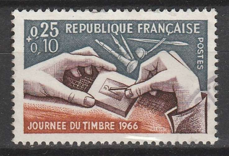 France 1966  YT 1477 Journée du timbre