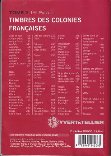 Catalogue Yvert 2011 : colonies françaises