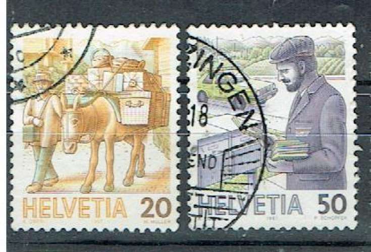 SUISSE 1987 - YT 1264 1267 OBLITÉRÉS.