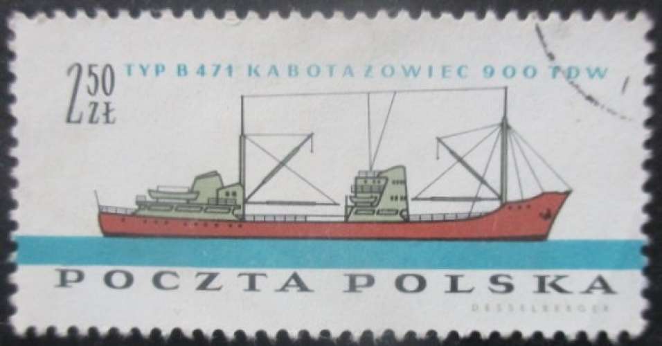 POLOGNE N°1102 Bateau oblitéré 