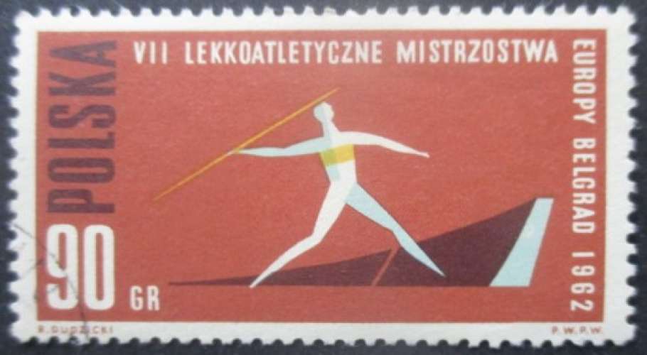 POLOGNE N°1200 Athlétisme oblitéré