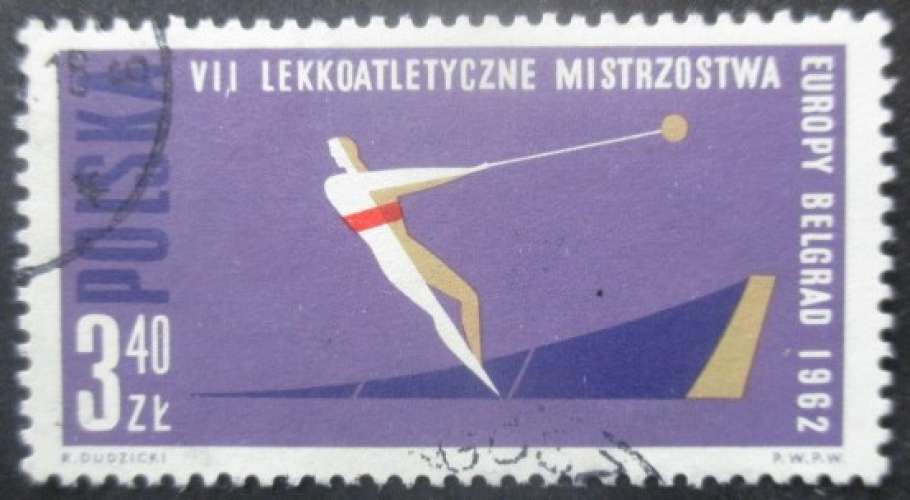 POLOGNE N°1205 Athlétisme oblitéré