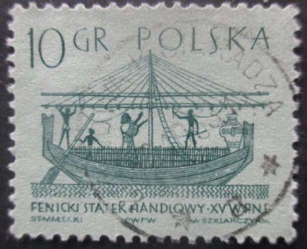 POLOGNE N°1242 Bateau ancien oblitéré 