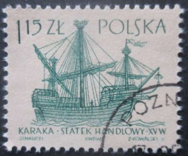 POLOGNE N°1248 Bateau ancien oblitéré 