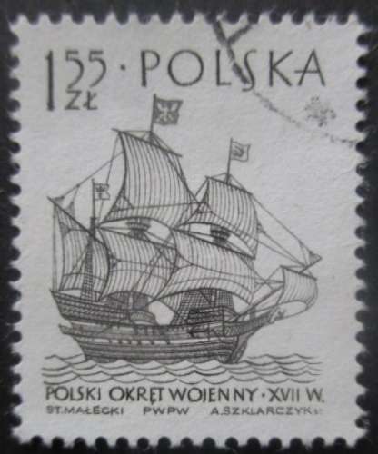 POLOGNE N°1251 Bateau ancien oblitéré 