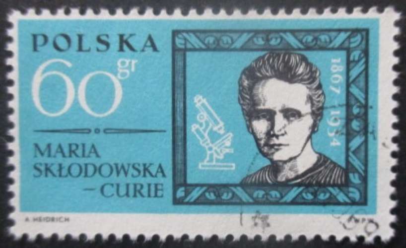 POLOGNE N°1279 Maria Sklodowska-Curie oblitéré