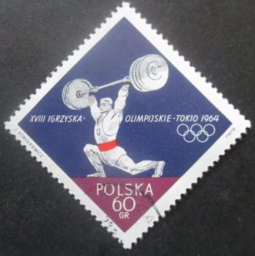 POLOGNE N°1372 Jeux olympiques de Tokyo 1964 oblitéré