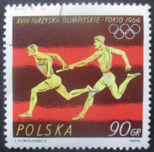 POLOGNE N°1373 Jeux olympiques de Tokyo 1964 oblitéré