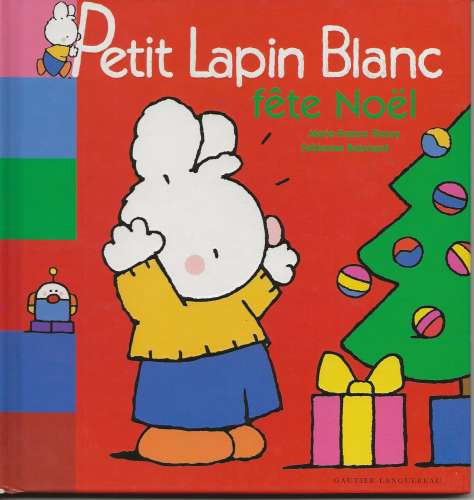 PETIT LAPIN BLANC FETE NOEL