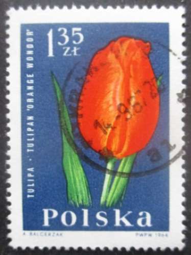 POLOGNE N°1400 Tulipe oblitéré