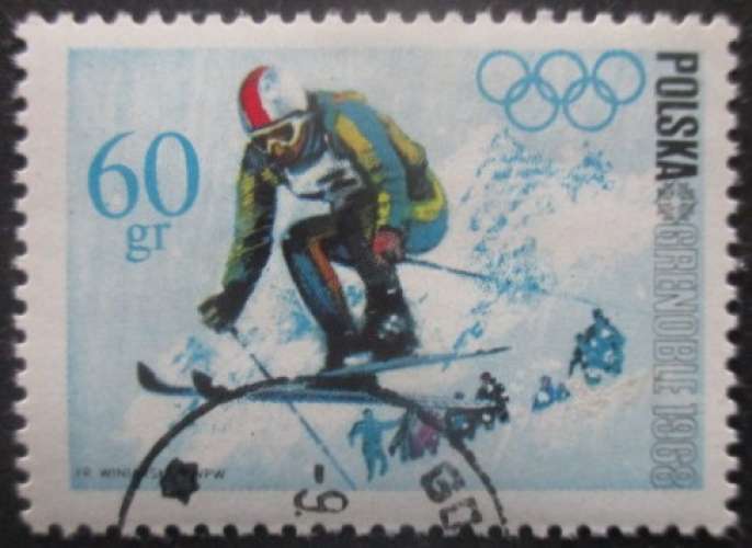 POLOGNE N°1671 Jeux olympiques de Grenoble 1968 oblitéré