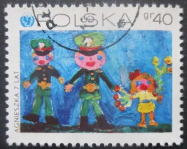 POLOGNE N°1927 UNICEF oblitéré