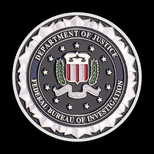 Médaille NEUVE plaquée Argent - FBI Federal Bureau of Investigation