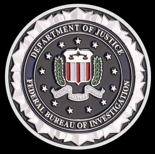 Médaille NEUVE plaquée Argent - FBI Federal Bureau of Investigation