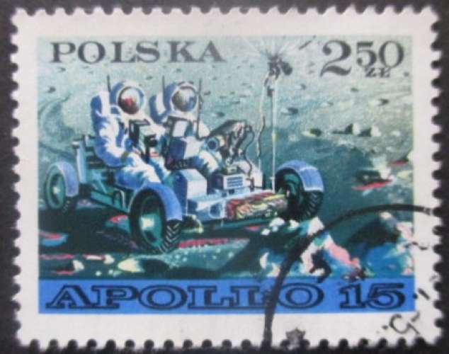 POLOGNE N°1969 Apollo 15 oblitéré