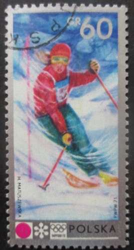 POLOGNE N°1990 Jeux olympiques de Sapporo 1972 oblitéré