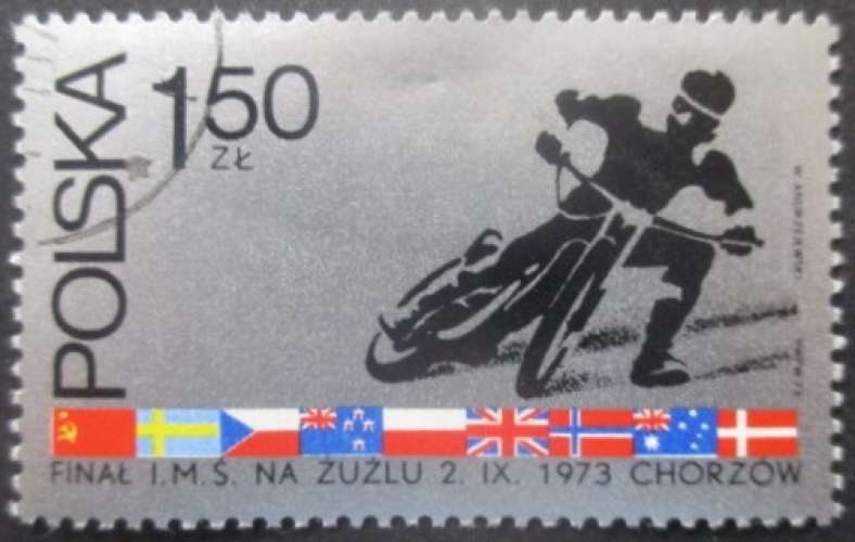 POLOGNE N°2113 Sport moto oblitéré