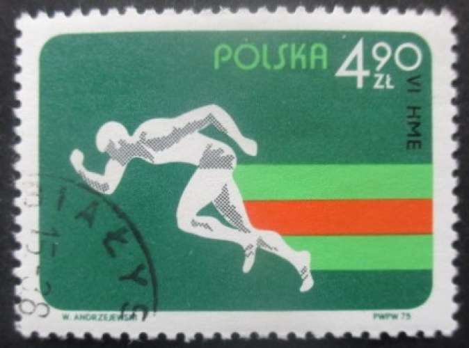 POLOGNE N°2205 Athlétisme oblitéré