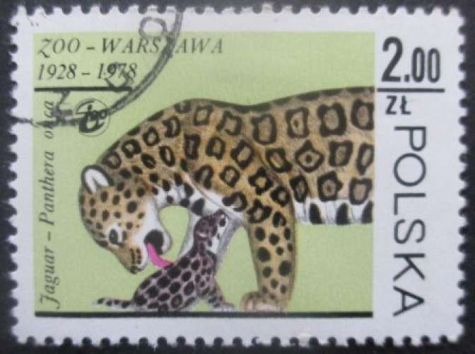 POLOGNE N°2417 Jaguar oblitéré