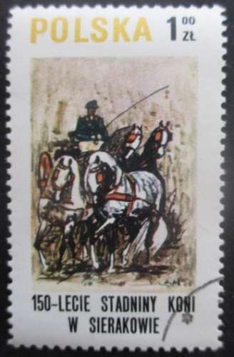 POLOGNE N°2483 Chevaux oblitéré