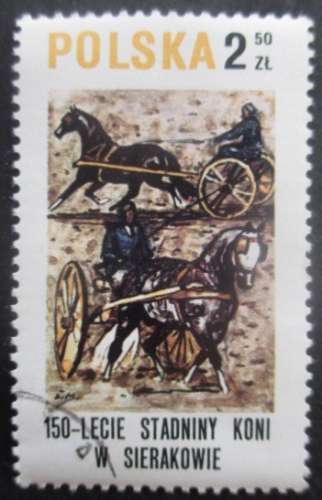 POLOGNE N°2485 Chevaux oblitéré