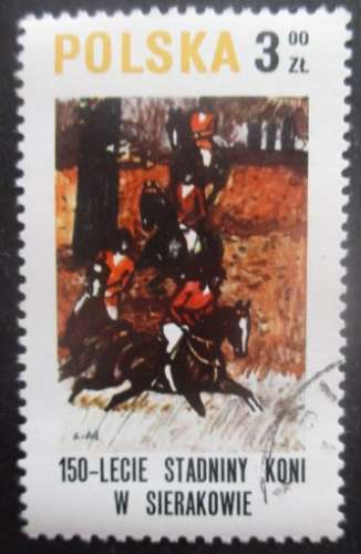 POLOGNE N°2486 Chevaux oblitéré