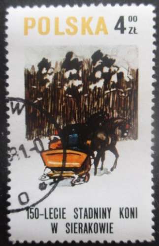 POLOGNE N°2487 Chevaux oblitéré