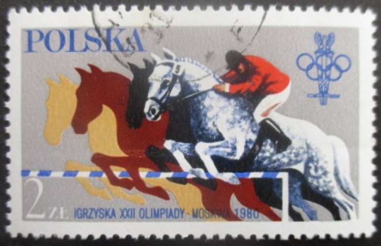 POLOGNE N°2491 Jeux olympiques de Moscou 1980 oblitéré