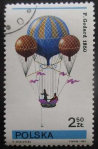 POLOGNE N°2548 Montgolfière oblitéré