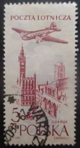 POLOGNE poste aérienne N°46 oblitéré 