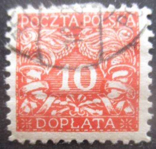 POLOGNE taxe N°16 oblitéré 