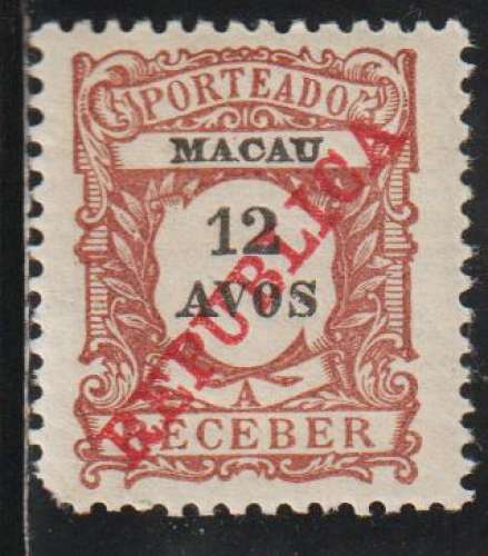 MACAO Taxe - Y&T  N° 18