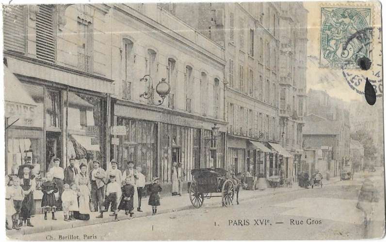 PARIS: rue Gros - 1 Barillot