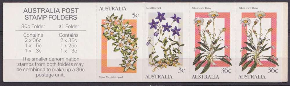 Australie Carnets 1986 Y&T C969-I plié - Plantes alpines 